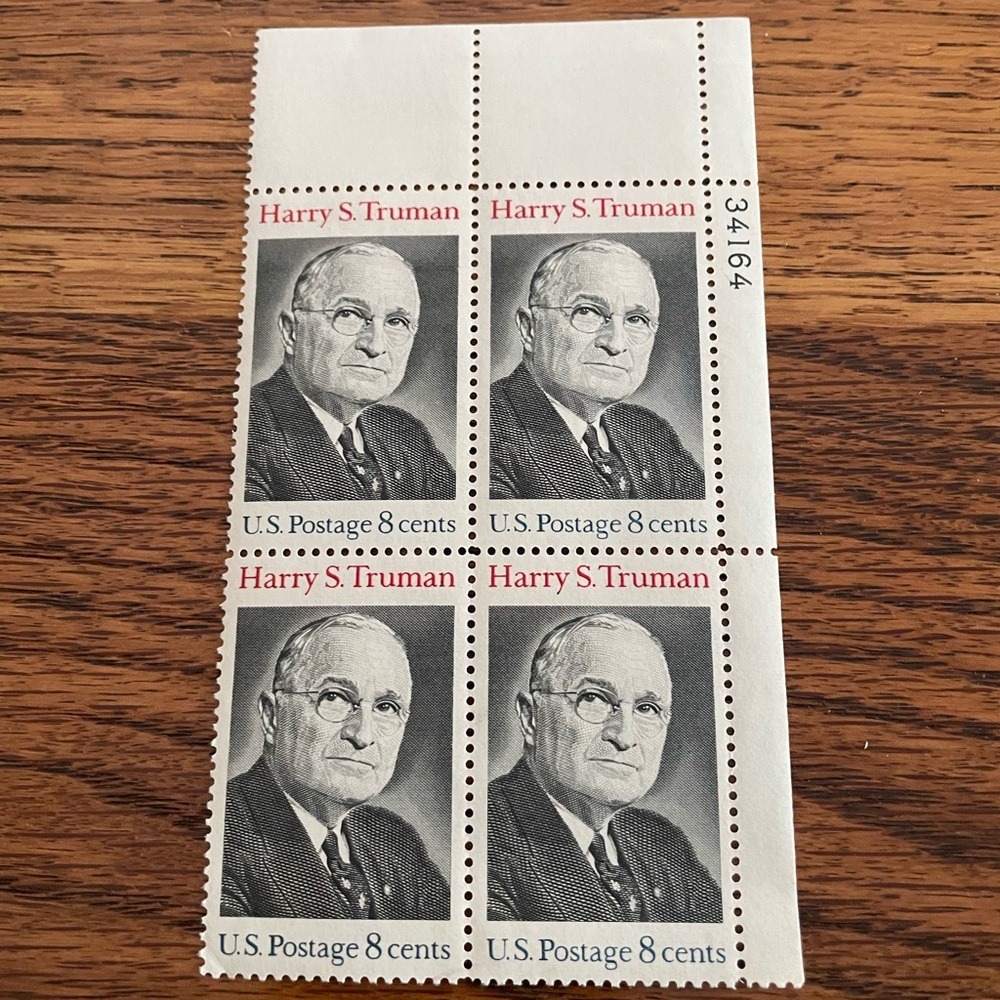 Unused USPS Harry Truman stamps set of 4